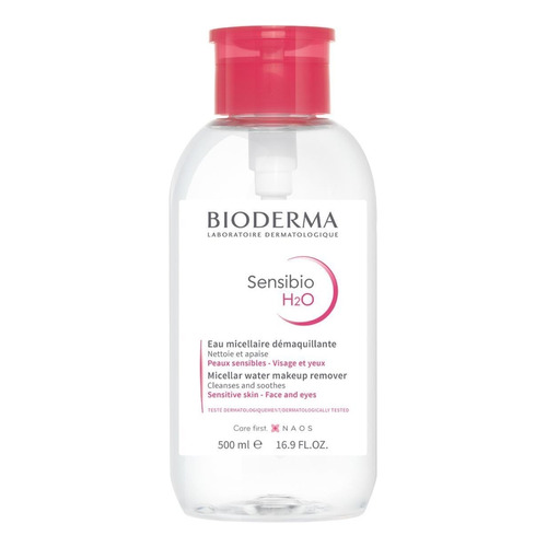 Desmaquillante agua micelar Bioderma Sensibio H2O Bomba Inversa para piel sensible, normal a mixta por unidad - volumen de la unidad de 500mL