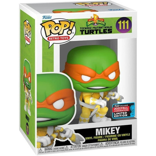 Funko Pop Tortugas Ninja Power Rangers - Mikey #111 Fall Con