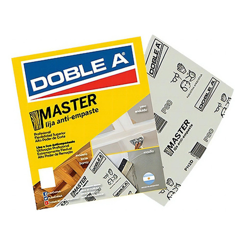 Lija Master Anti Empaste Doble A Pack X 50 Mm