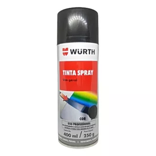 Tinta Spray Preto Fosco Geral Wurth 400ml