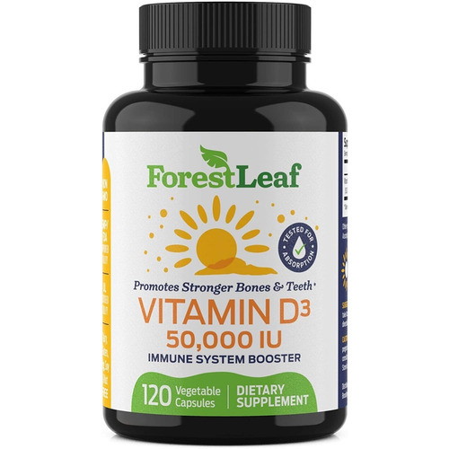 Vitamina D3 50,000iu Inmunidad Corazon 120 Capsulas Eg D72