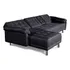Sala Modular Sofá Cama Mosley Cosmic Reversible Color Gris Oscuro