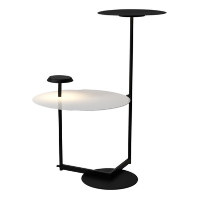 Lampara De Mesa Velador Pie Apoyo 2 Led 12w Deco Moderno Cie