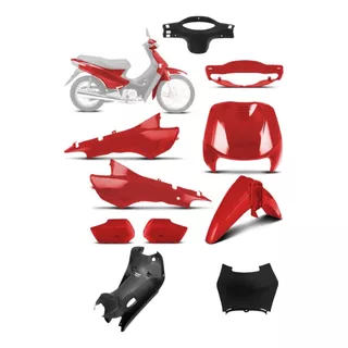 Kit Plástico Moto Honda Biz 100 1998 Até 2005 Pro Tork