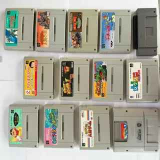 Lote De 22 Juegos Super Famicom Nintendo Con Adaptador Y Boy