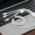 Cable 3 En 1 Micro Usb Tipo C Compatible Lightning Roca 1.2m Color Blanco