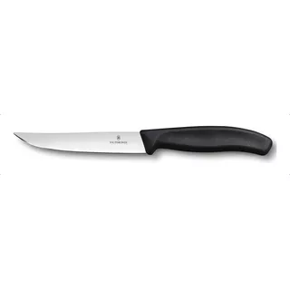 Faca Victorinox Preta De Mesa Para Churrasco 6.7903.12 Cor Preto