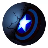 Lámpara Mural 3d Escudo Capitán América