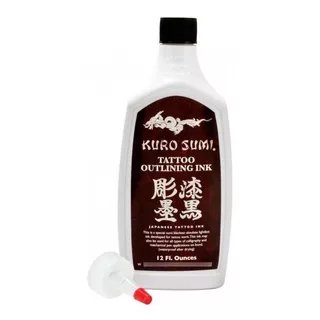 Tinta Para Tatuar Kuro Sumi Outlining 12oz Original Ink