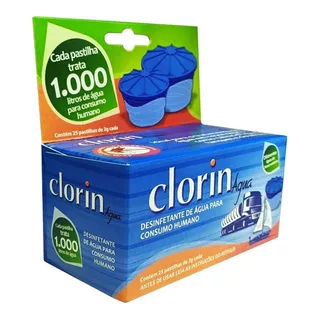 Cloro Clorin Para 1000l D´água Embalagem Com 25 Pastilhas