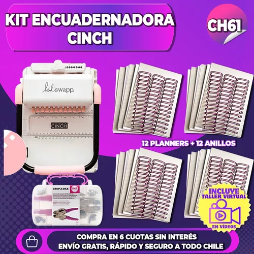 DesignTec - Encuadernadora Mini Cinch perforación cuadrada