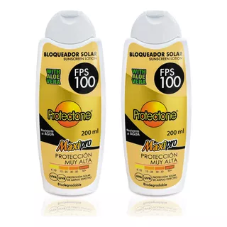 2 Piezas Bloqueador Solar Fps 100 Familiar Con Vitamina E