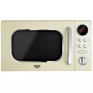 Microondas Digital Vintage Atma 20lts Display Blanco