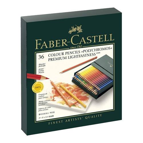 Lápiz Polychromos Estudio Faber-castell X36 Colores