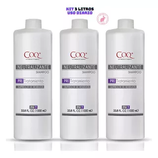 X3 Shampoo Neutro Limpieza Anti Residuos Sin Parabenos 3 Lts