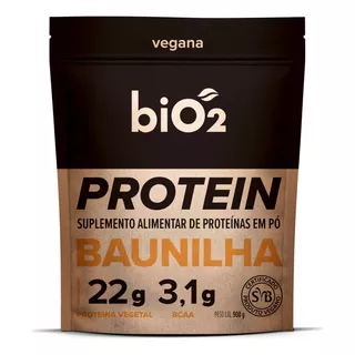 Proteína Vegetal De Arroz E Ervilha Sabor Baunilha Vegana E Sem Glúten Bio2 908 G