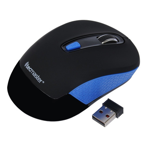 Mouse Óptico Inalámbrico Tecmaster Dpi 1600 Color Azul