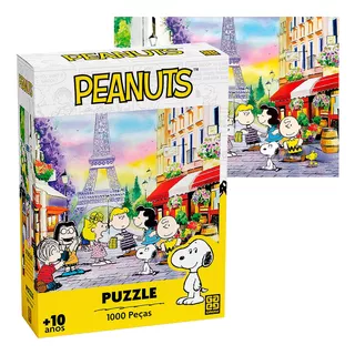 Quebra Cabeça Infantil Puzzle Com 1000 Peças Snoopy Peanuts