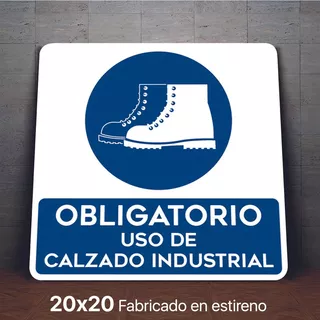 Señalamiento Uso De Calzado De Seguridad Obligatorio 20x20