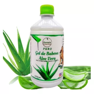 Gel De Babosa Aloe Vera Orgânica 500ml 100% Natural 99% Puro
