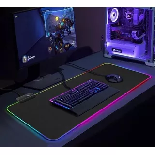 Mouse Pad Gamer Rgb Retro Iluminada 40x90cm No Racer