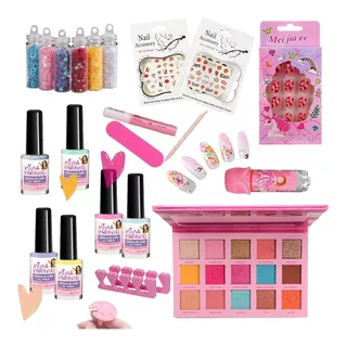 Set De Maquillaje Para Nenas O Niña Juego De Spa Regalo 