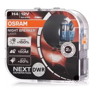 Osram H4 Night Breaker Laser 64193 Nl 150% Mas Luz 