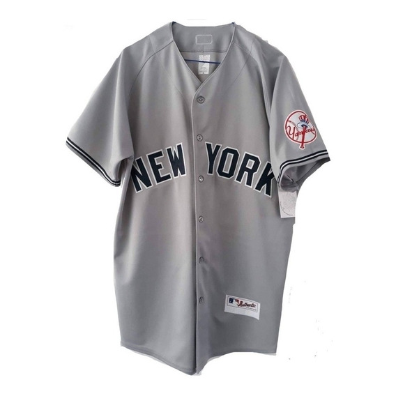 Camisola Jersey Béisbol New York Yankees Gris Visita Bordado