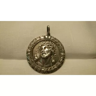 Medallon De Plata Con. Imagen Religiosa 