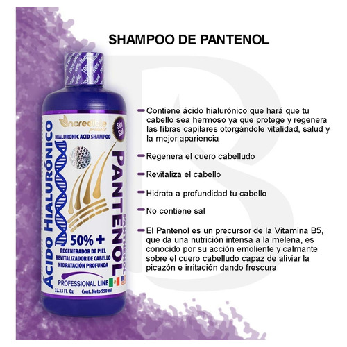 Shampoo Sin Sal Regenerador E Hidratante Para El Cabello