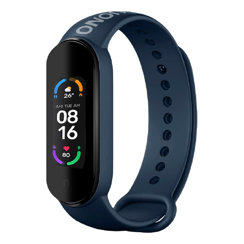Reloj Inteligente M6 Smartwatch Bluetooth Touch Ios Android Color de la caja Negro Color de la malla Azul