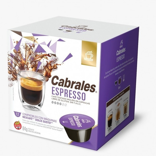 Cápsulas Café Cabrales Dolce Gusto Espresso 12 U X 6g