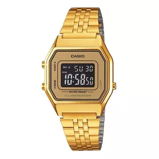 Modelo De Relógio Digital Da Marca Casio: Par De Cores Douradas La680wga9bdf