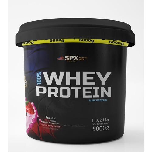 Suplemento en polvo SPX Nutrition Max  Spx 100% Whey Protein whey protein sabor frutilla en pote de 5000g