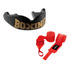 Bucal Boxing Negro/Dorado + Venda Roja
