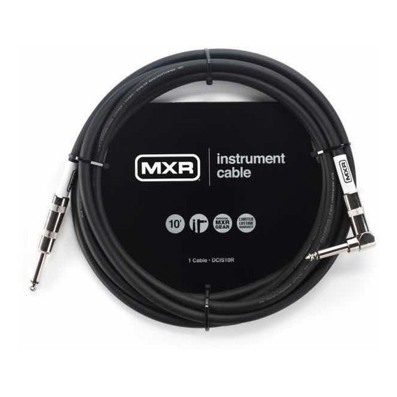 Cable Para Guitarra Y Bajo Mxr Dunlop 3 Metros Negro