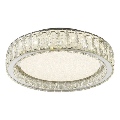 Palfon Aro Led Cristal L6930 30w 40cm Alta Potencia Mks  Cromo