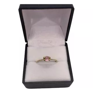 Cintillo/anillo Oro 9k Circonia Rosa