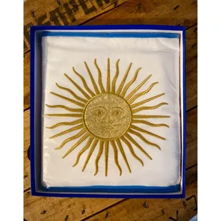 Bandera De Ceremonia Arg Doble Sol Bordado