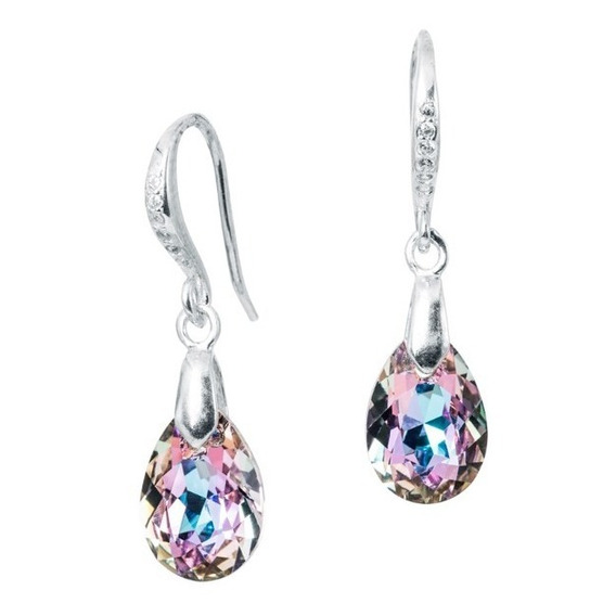 Joyas Aros Cristales Swarovksi Y Plata 925.