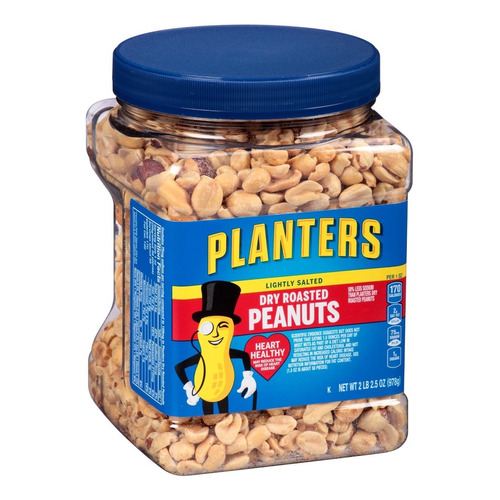 Planters Cacahuates Tostados Secos Ligeramente Salados 978g