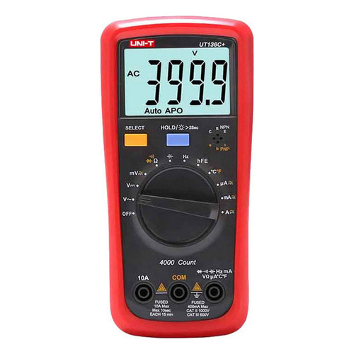 Multímetro Digital Unit Ut136c+ Temperatura Buzzer Diodos