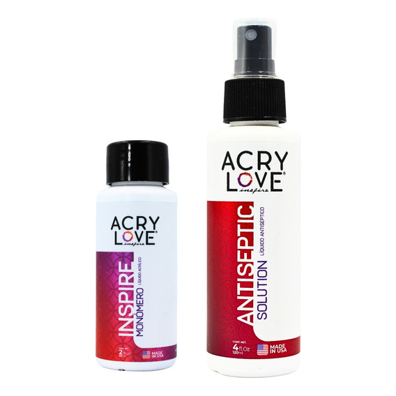 Kit Monómero Y Antiséptico Para Uñas Acrílicas, Acry Love