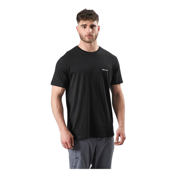 Polera Hombre Marmot Chest Logo Tee Negro