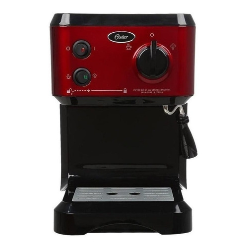 Cafetera Oster BVSTECMP65 automática roja para expreso y cápsulas monodosis 220V