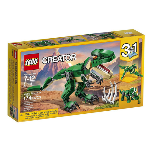 Lego Creator Grandes Dinosaurios Kit Construye Tu Dinosaurio Cantidad de piezas 174