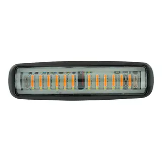 Barra 24 Led Luz Blanca Y Ámbar Fija-estrobo Con Lupa 18w