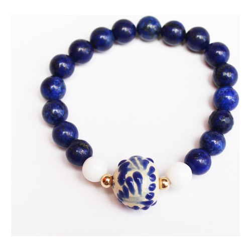 Pulsera Talavera Lapizlazuli Diámetro 19 Cm