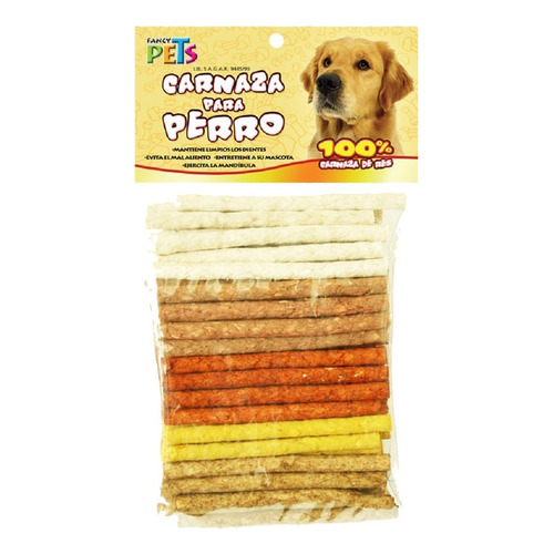 Carnaza Res Palitos Sabores 100 Pzs Fancy Pets Perro Mascota Color Surtido