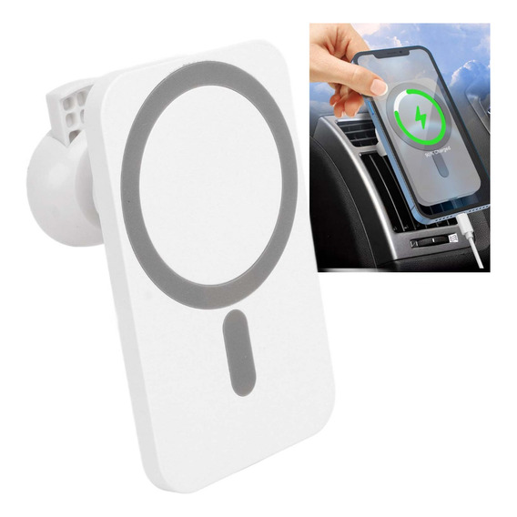 Cargador Inalámbrico Para Auto Magsafe 15w Soporte Celular